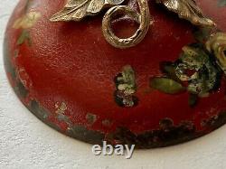 Ink In Plate Painted Polychrome Decor To Chinese 19th Century Antique Inkwell