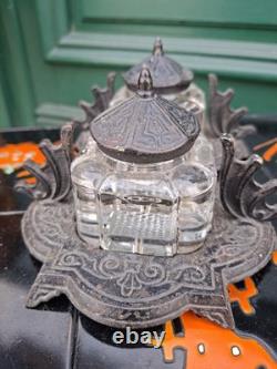 Inkstand Cast Iron Victorian Period 19th Century