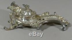 Inkwell Louis XV Rocaille In Silver, Crown Comtale, Time XIX