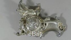 Inkwell Louis XV Rocaille In Silver, Crown Comtale, Time XIX