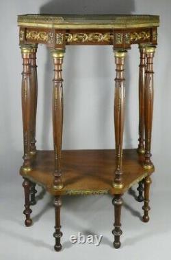 Input Console Louis XVI Style 6 Feet And Mahogany Brass, XIX Em Time