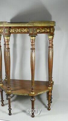 Input Console Louis XVI Style 6 Feet And Mahogany Brass, XIX Em Time