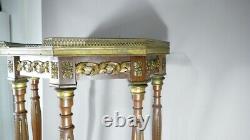 Input Console Louis XVI Style 6 Feet And Mahogany Brass, XIX Em Time