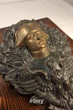 Interesting bronze billiard angle. Effigy of Napoleon I. 19th century.