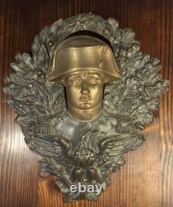 Interesting bronze billiard angle. Effigy of Napoleon I. 19th century.
