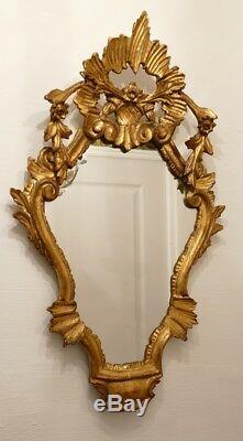 Italian Mirror Carved And Gilded Wood, Late Nineteenth Time