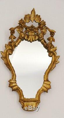 Italian Mirror Carved And Gilded Wood, Late Nineteenth Time