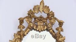 Italian Mirror Carved And Gilded Wood, Late Nineteenth Time