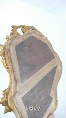 Italian Mirror Carved And Gilded Wood, Late Nineteenth Time