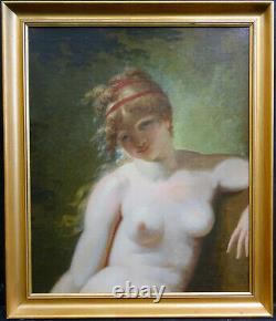 J. A. Vallin Nude Portrait Of Woman Age I Empire Early 19th Century Pst