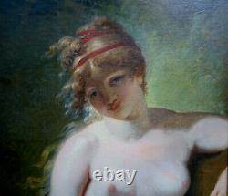 J. A. Vallin Nude Portrait Of Woman Age I Empire Early 19th Century Pst