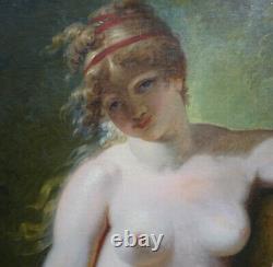 J. A. Vallin Nude Portrait Of Woman Age I Empire Early 19th Century Pst