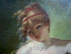 J. A. Vallin Nude Portrait Of Woman Age I Empire Early 19th Century Pst