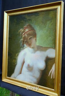 J. A. Vallin Nude Portrait Of Woman Age I Empire Early 19th Century Pst