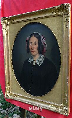 J. F. Layraud Portrait Of Woman Of The Second Empire Hst Of The 19th Century