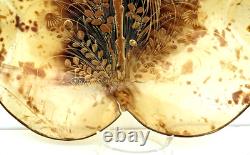 JAPAN 2 Lacquered Shell Plates Phoenix Bird Butterflies Meiji Period 19th Century