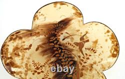 JAPAN 2 Lacquered Shell Plates Phoenix Bird Butterflies Meiji Period 19th Century