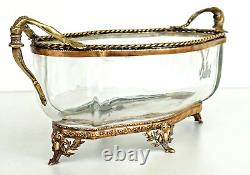 JARDINIERE Cut Crystal and Gilded Bronze Napoleon III Era 19th Century