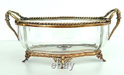 JARDINIERE Cut Crystal and Gilded Bronze Napoleon III Era 19th Century