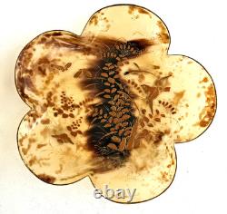 Japan, 2 lacquered scale-pattern dishes with phoenix bird and butterflies, Meiji period, 19th century