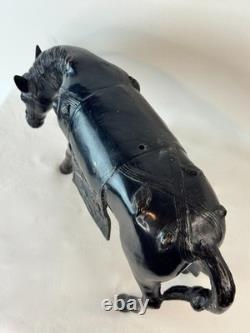 Japanese bronze statue, late 19th century Meiji era, the sage Toba on his mule
