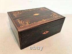 Jewellery Box In Marquetry Period 19th Century