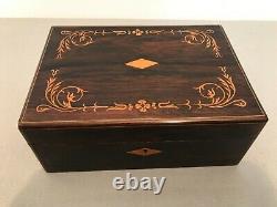 Jewellery Box In Marquetry Period 19th Century