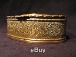 Jewelry Box Brass Miniature Porcelain Era Nineteenth Century