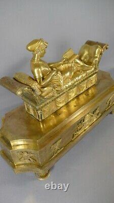 Juliette Récamier, Grand Bronze Golden Decorative Empire, Early 19th Century