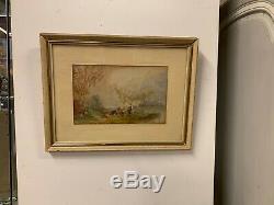 Karl Girardet Ancient Watercolor Animated Landscape Nineteenth Time