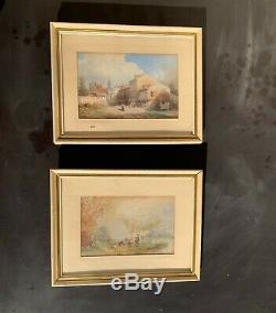 Karl Girardet Ancient Watercolor Animated Landscape Nineteenth Time