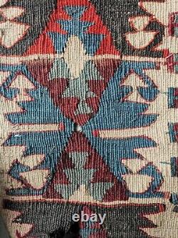 Kilim Caucasian Carpet, Wool, Age 19th