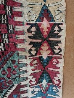 Kilim Caucasian Carpet, Wool, Age 19th