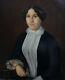 L. G. Moreau Portrait Of Woman Hst Louis Philippe Nineteenth Century