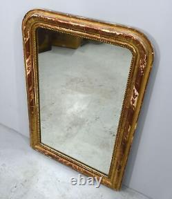 Lacquered and gilded mirror, Louis-Philippe period, 19th century