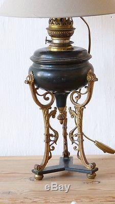 Lamp Empire Style Gilt Bronze And Patinated, Time XIX