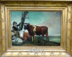 Landscape Taurus From Paulus Potter Epoque Nineteenth Century First Empire Hst