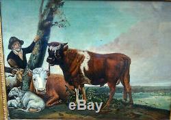 Landscape Taurus From Paulus Potter Epoque Nineteenth Century First Empire Hst