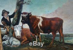 Landscape Taurus From Paulus Potter Epoque Nineteenth Century First Empire Hst