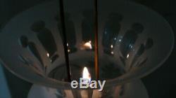 Lantern Candle Chandelier Crystal Engraved Iron And Golden Era XIX