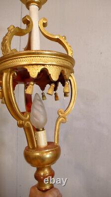 Lantern Lamp for Procession or Vestibule in Gilded Wood, 19th Century