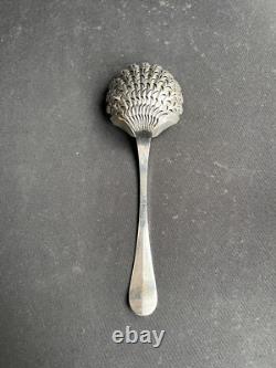 Large 925/1000 silver sugar spoon, 19th century<br/>
 		