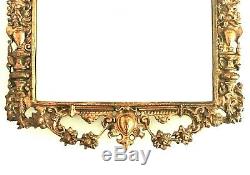 Large Antique Mirror With Bronze Frame Renaissance Style Late Nineteenth Time