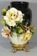 Large Bas-relief Flowered Majolica Vase, Edouard Gilles, 19th Century