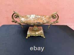 Large Bronze and Marble Cup, Late 19th Century