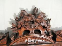 Large Carved Cartel Clock Time Nineteenth Century