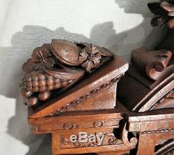 Large Carved Cartel Clock Time Nineteenth Century