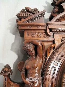 Large Carved Cartel Clock Time Nineteenth Century