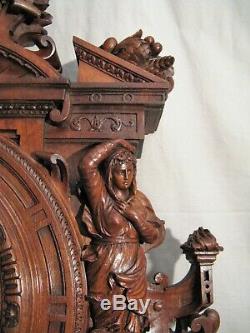 Large Carved Cartel Clock Time Nineteenth Century