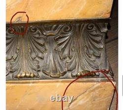 Large Castle Clock, 68 cm, Restoration Period, Bronze